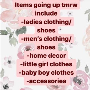 New items early afternoon PST!